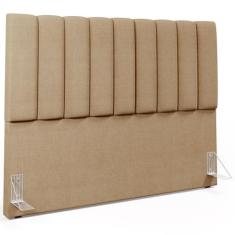 Cabeceira Cama Box Queen 160 cm Dália W01 Linho Bege Escuro - Lyam Dec