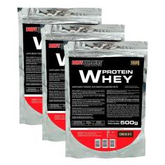 Kit - 3x Whey Protein 500g - Bodybuilders-Unissex
