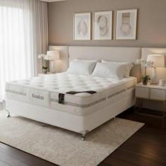 Cama Box + Colchão Castor Casal Kingdom Aloe Vera 138x188x72cm