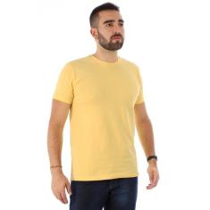Camiseta Masculina Lisa Algodão Com Elastano Fit Amarela - Anistia