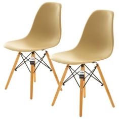 Conjunto 2 Cadeiras Charles Eames Mocha - Kza Bela