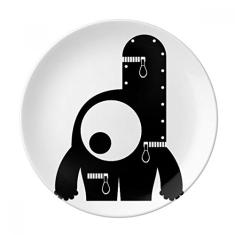 Prato alienígena monstro alienígena decorativo de porcelana salver talheres, prato de jantar