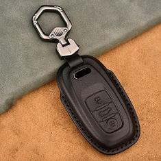 Capa para porta-chaves do carro, capa de couro inteligente, adequado para   Audi A1 A3 A4 A5 A6 A7 A8 Quattro Q3 Q5Q7 2009-2015, porta-chaves do carro ABS inteligente para chaves de carro
