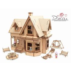 Kit Casa Bonecas E 29 Moveis Lol Polly Ivy Natural - Darama