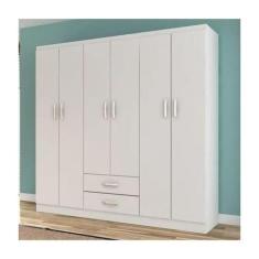 Guarda-Roupa Casal Atalaia 6 Portas 2 Gavetas - Evidencia Moveis, Bran