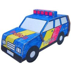 Kit de Papelão - Carro de Polícia - Kits for Kids