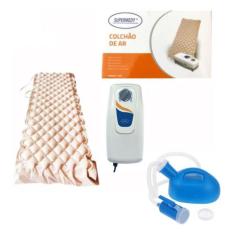 Colchão Inflável 110V Pneumático Anti Feridas Anti Escara Com Motor In