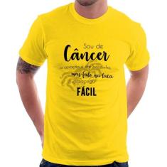 Camiseta Sou de Câncer - Foca na Moda, Amarelo, GGG