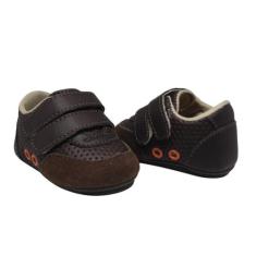 Sapatinhos Bebe Tenis Fecho Fácil Infantil Masculino Luxo Batizado Men