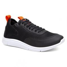 Tenis Esportivo Masculino com Cadarço Calce Facil Confortavel - PRETO 