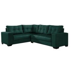 Sofá de Canto 5 Lugares Bia Suede Verde