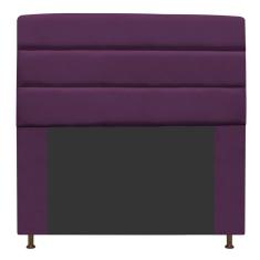 Cabeceira Estofada Turim 140cm Casal Suede Roxo