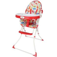 Cadeira De Alimentação Bebê Flash Vermelha Baby Style