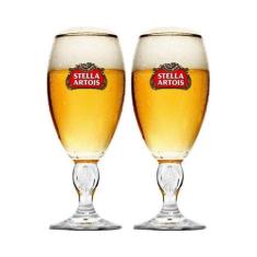 Jogo De Taças De Vidro Para Cerveja Stella Artois 2 Unidades De 250ml