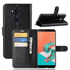 Capa ASUS Zenfone 5 lite ZC600KL, capa flip carteira de couro PU Manyip para ASUS Zenfone 5 lite ZC600KL, capa de proteção de telefone estilo empresarial, capa com [compartimentos para dinheiro e