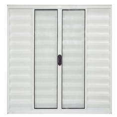 Janela de Alumínio Branco Veneziana de Correr 6 Folhas Sem Grade CMC M