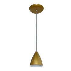 Lustre Luminária Pendente Colorido 17 cm x 13 cm - Dourado - LUSTRES A