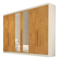 Guarda Roupa Oslo 6 Portas 4 Gavetas com Espelho MDF - MadeMarcs - Mad