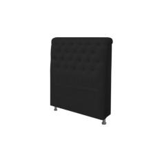 Cabeceira para Cama Box Solteiro 90 cm Paris material sintético Preto 
