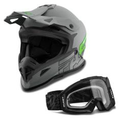 Kit Capacete Pro Tork Fast 788 Grey Fosco + Óculos Pro Tork Blast , CI