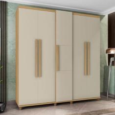 Guarda-Roupa Casal 5 Portas 3 Gavetas Internas 2 Maleiros e Sapateira 