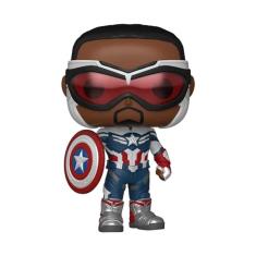 Funko Pop! Marvel: Falcão e o Soldado Invernal - Capitão América (Sam Wilson), 3,75 polegadas