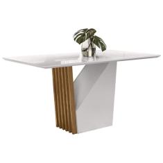 Mesa De Jantar 4 Lugares 120cm Venetti N02 Ypê/off White