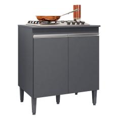 Balcão Para Cooktop Andréia 2 Portas Cinza Ajl