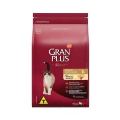 Ração GranPlus Menu Para Gatos Sênior Castrados Sabor Frango e Arroz -