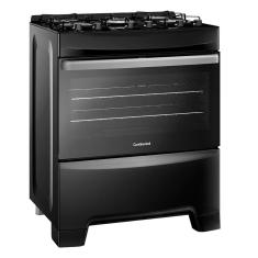 Fogão Continental 5 Bocas FC5GP Com Mesa De Vidro Preto Bivolt
