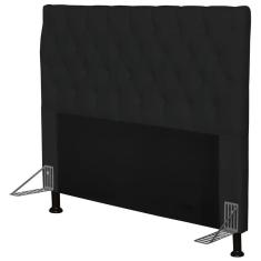 Cabeceira Cama Box Casal 140cm Cristal Corino Preto