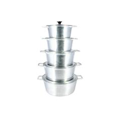 Jogo Caçarolas Panela Polida Alça Alumínio Fundido 16 a 24