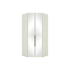 Guarda Roupa Closet Casal de Canto Oblíquo Seletto MC06 c/ 2 Portas c/ Espelho e 3 Gavetas Areia - Henn