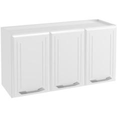 Armário Aéreo p/ Cozinha Topázio c/ 3 Portas Branco - Telasul, Branco