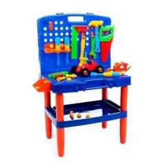 Bancada Maleta De Ferramentas Brinquedo Infantil Didático - Poliplac