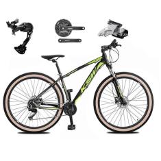 Bicicleta Aro 29 Ksw Xlt 27v K7 Câmbio Shimano Alívio Freios Hidráulicos Suspensão Trava Pneus Bege-Unissex