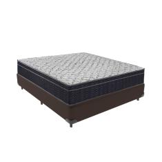 Cama + Box Casal Colchão Ortobom D45 Airtech Extra Firme