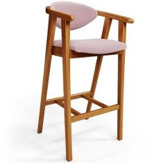 Banqueta Alta Para Cozinha Bancada Bar Sala de Jantar Fixa Cecília L02