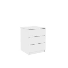 Mesa de Cabeceira 3 Gavetas Veronna Tcil Móveis, Branco