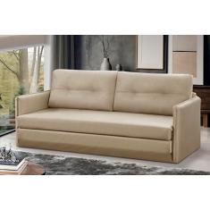 Sofá Cama 2 lugares 1,50m Luisa Suede Bege Adonai Estofados