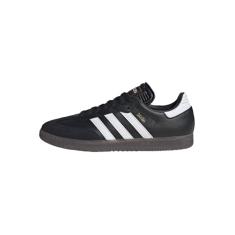 adidas Tênis de futebol adulto Samba Indoor unissex, Preto/branco/vermelho vívido, 10 Women/9 Men