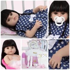 Boneca Reborn Realista 100% Silicone Morena Envio Imediato - Cegonha R