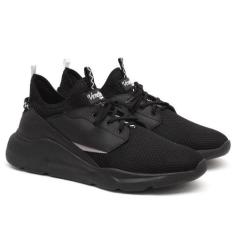 Tênis Venetto Masculino Amarração Confortável Leve, Preto, 40