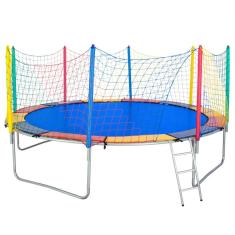 Cama Elástica 3,66m Chicoplay Lona Azul Nacional Com Emenda