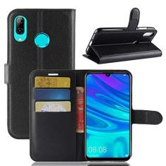 Capa para Huawei Y7 2019, capa carteira flip de couro PU premium com compartimento para cartão, suporte e fecho magnético [capa interior à prova de choque de TPU] compatível com Huawei Y7 2019