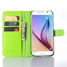 Capa carteira para Samsung Galaxy S7 Plus, carteira flip de couro PU premium com compartimento para cartão, suporte e fecho magnético [capa interior à prova de choque de TPU] Compatível com Samsung