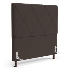 Cabeceira Cama Box Casal Queen Size Mel 160cm Com Frame Suede Marrom - Desk Design