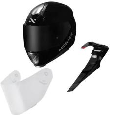 Capacete Masculino Feminino Norisk Razor Spoiler + Viseira, Preto Bril