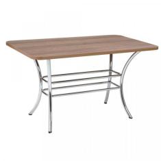 Mesa com Tampo em Mdp Nogueira 137cmx75cm Alice Tabaco