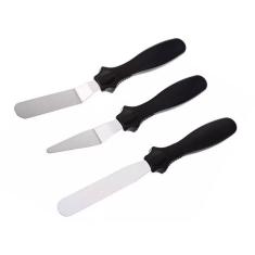 Kit Confeitaria Espátula Tubular + Alisadora + Nivelador